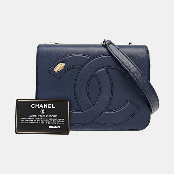 CC MANIA Quilted Lambskin Blue