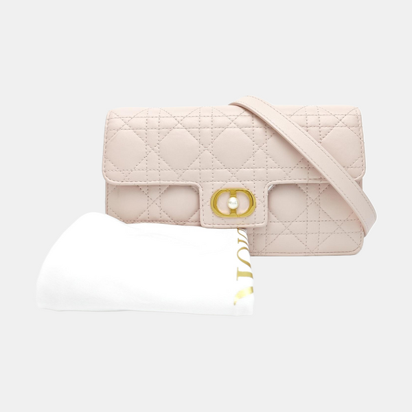 Jolie Top Handle Mini Cannage Lambskin Pink