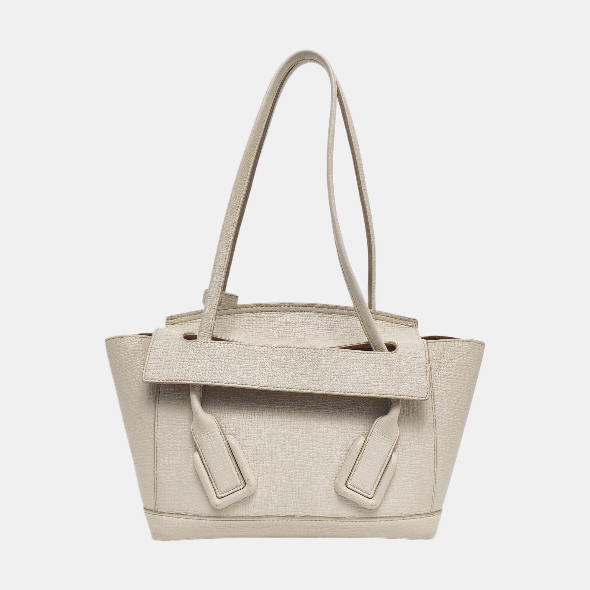 Authenticated pre-owned  Arco Mini Calfskin White - Top Handle Bag at Looply
