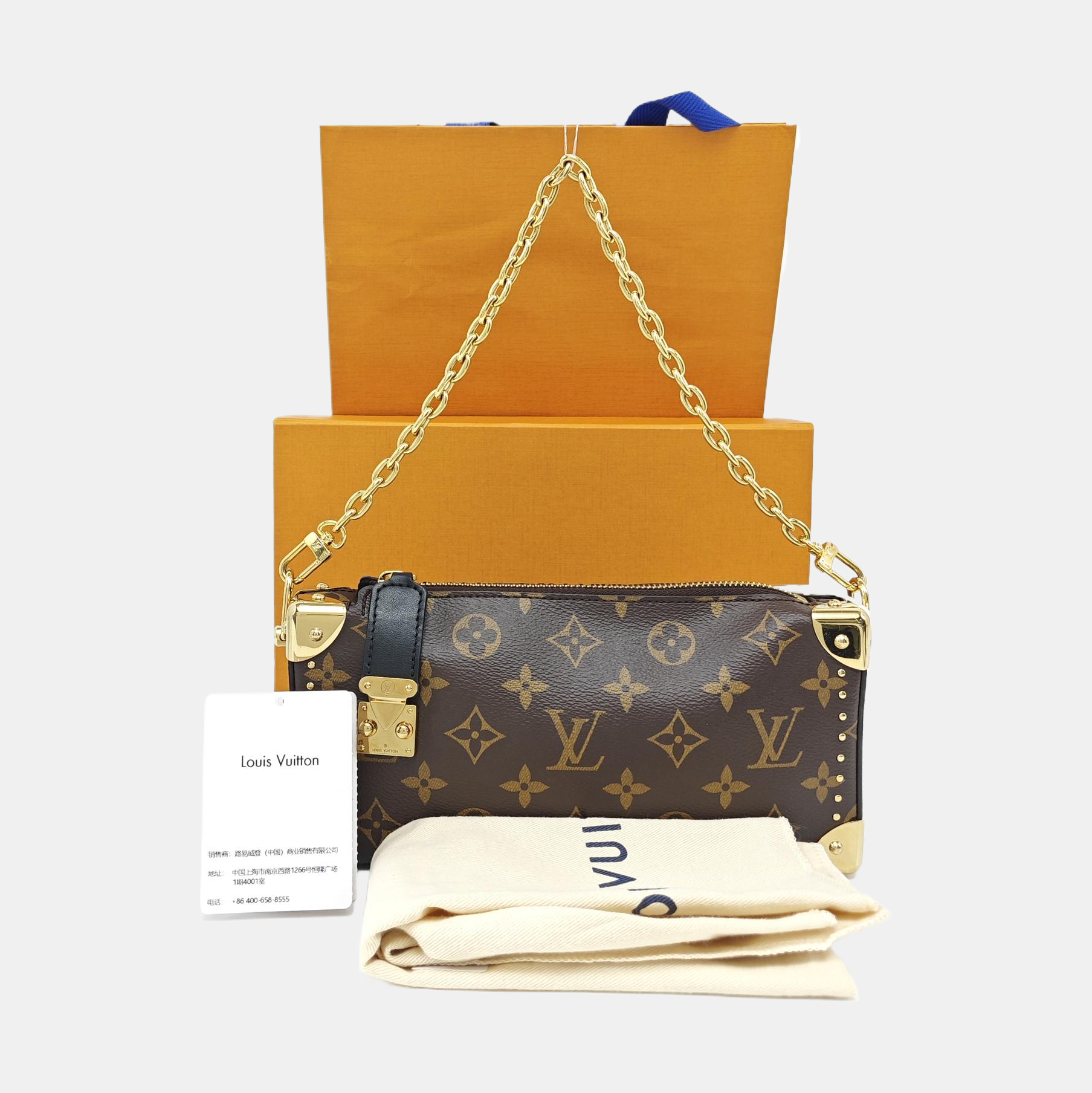 SLIM TRUNK Monogram Coated Canvas Brown