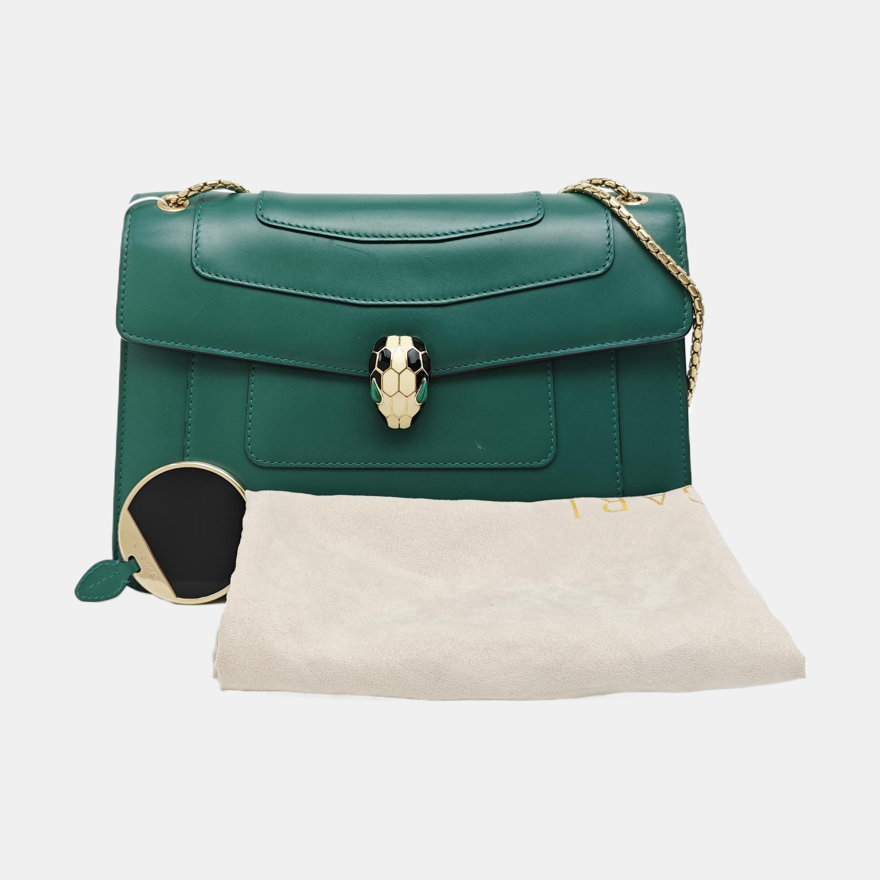 SERPENTI FOREVER Medium Calfskin Green