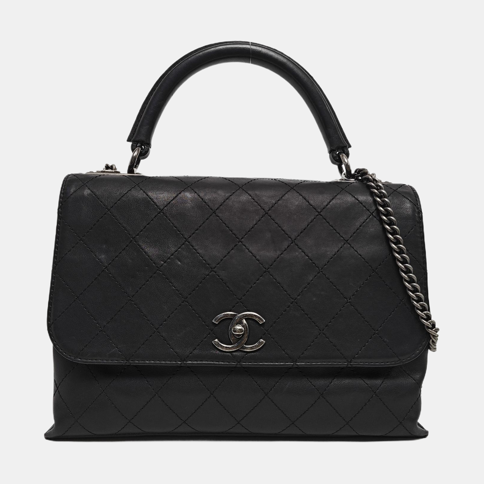 LUXURY TOP Quilted Calfskin Black