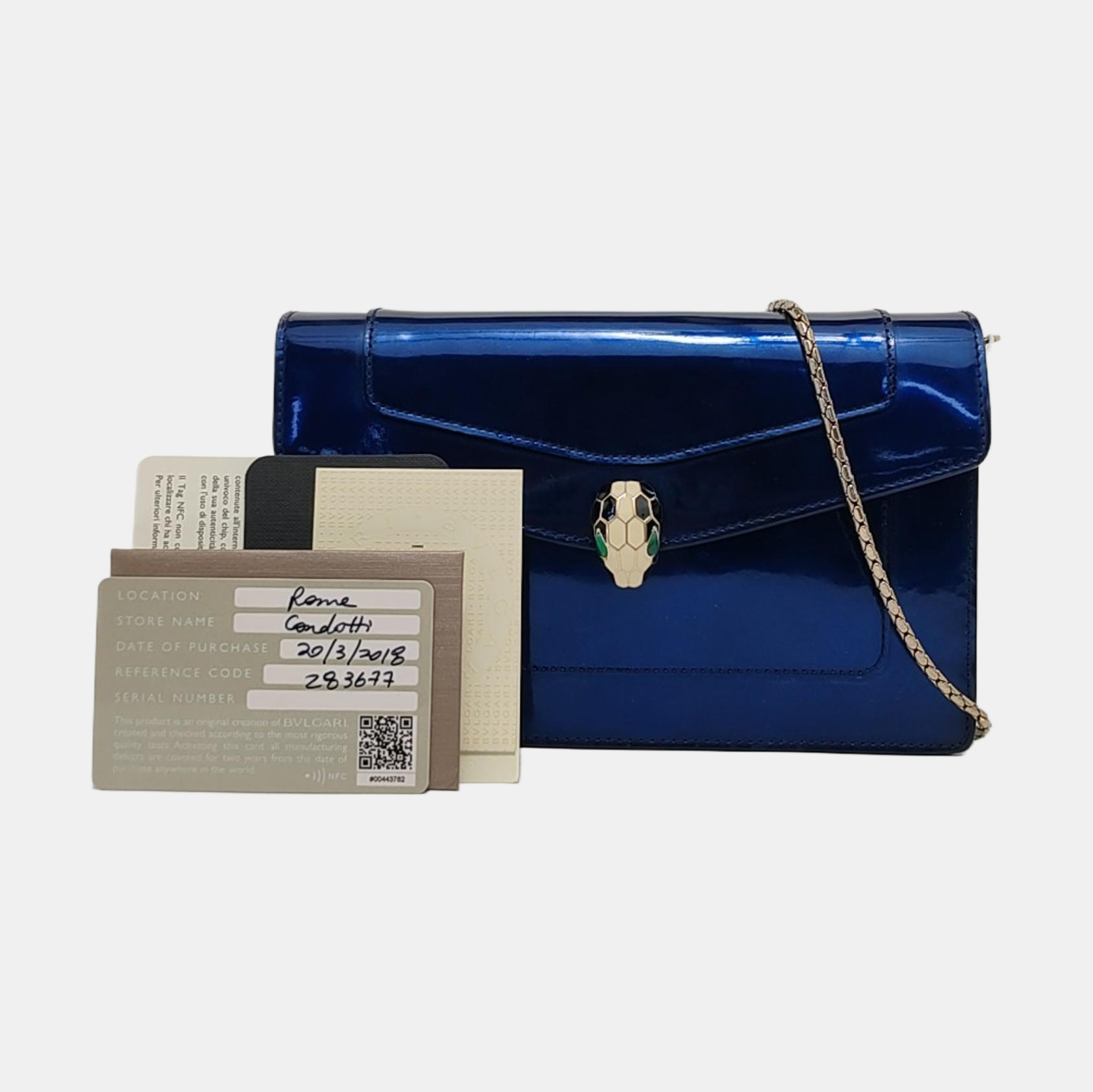 SERPENTI FOREVER Quilted Calfskin Blue