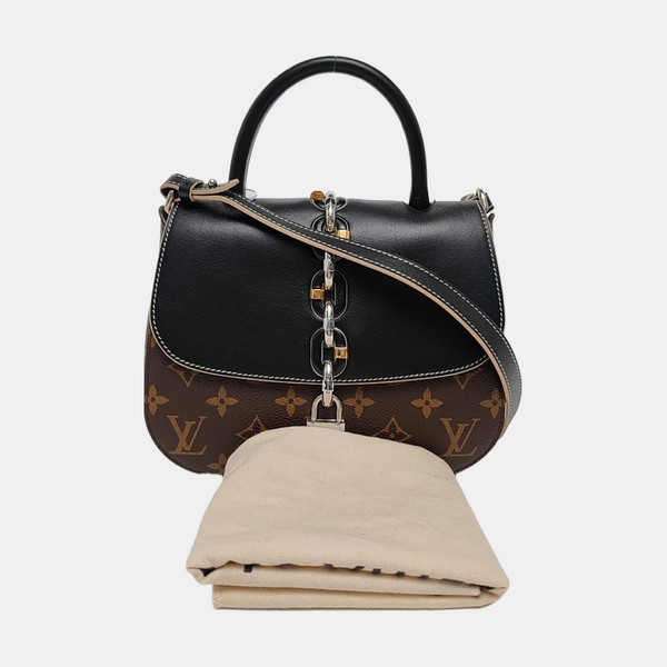 CHAIN IT PM Monogram Coated Canvas Black