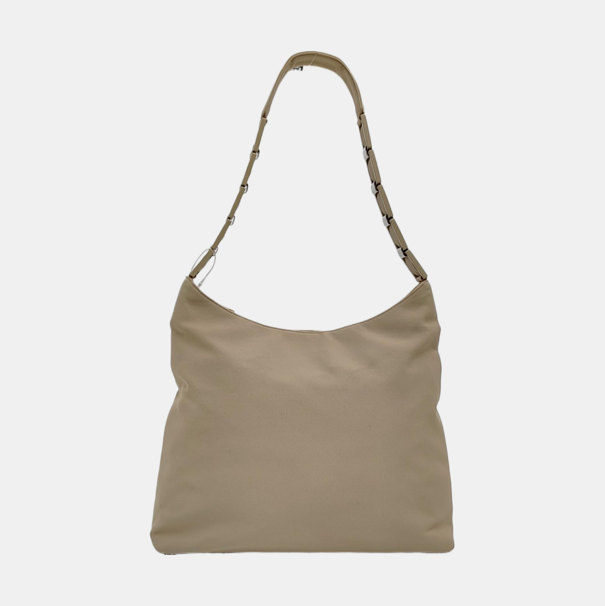 Fabric Shoulder Bag Beige