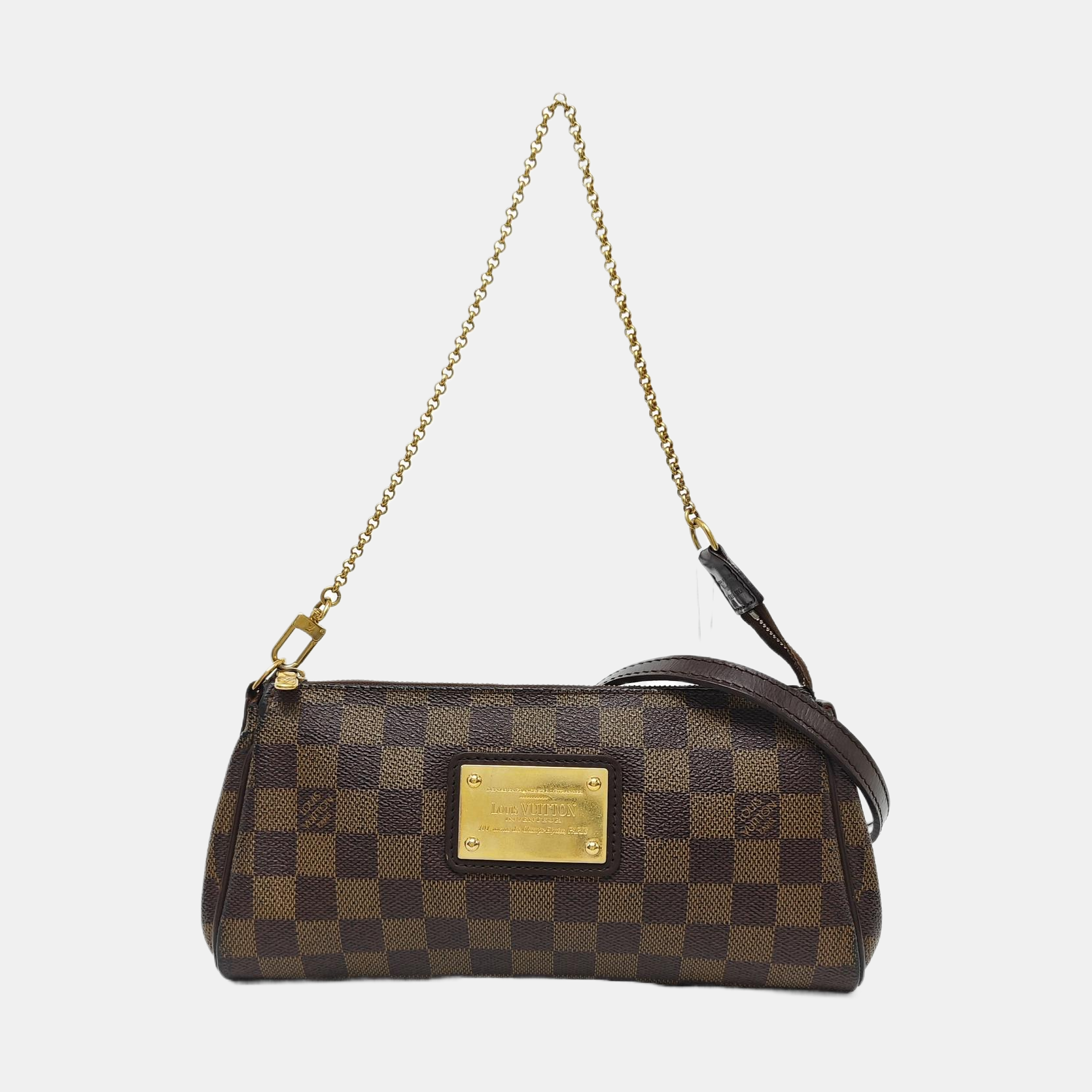 EVA Damier Ebene Coated Canvas Brown