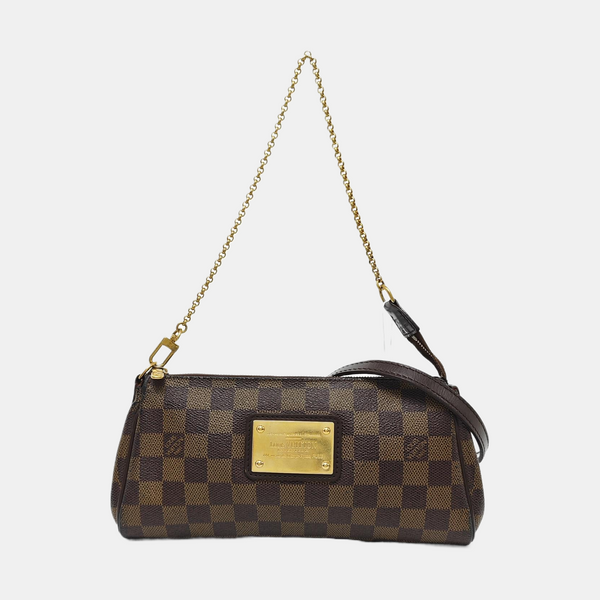 EVA Damier Ebene Coated Canvas Brown