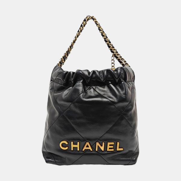 CHANEL 22 Mini Quilted Calfskin Black