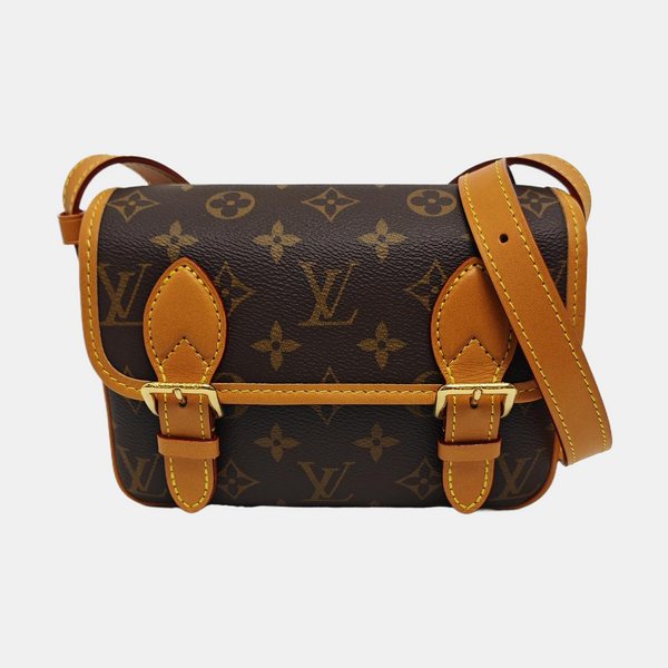 SATCHEL Mini Monogram Coated Canvas Brown