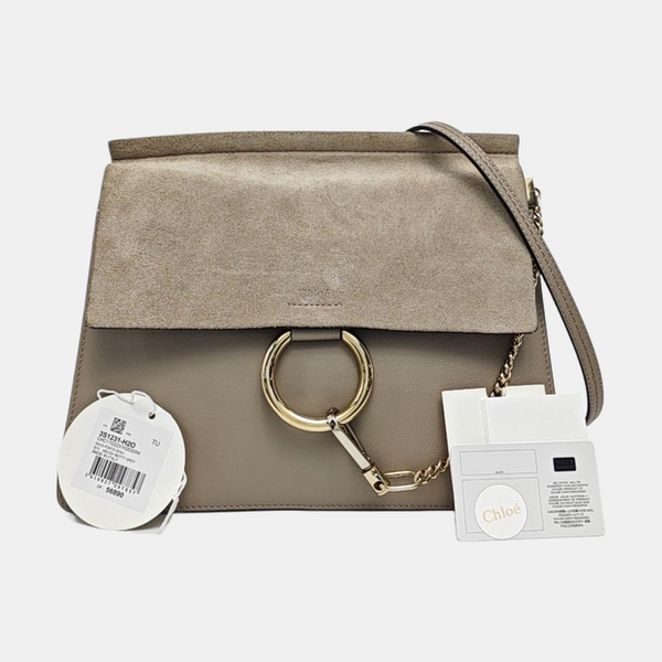 Faye Medium Calfskin Gray