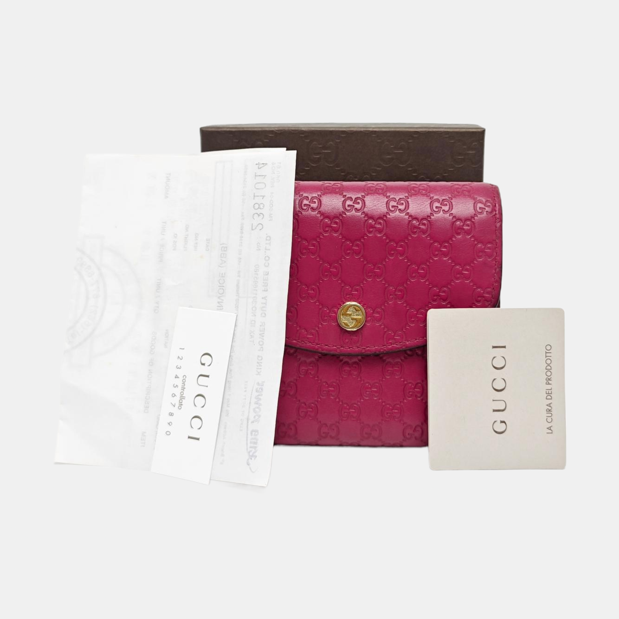 Monogram Calfskin Wallet Red