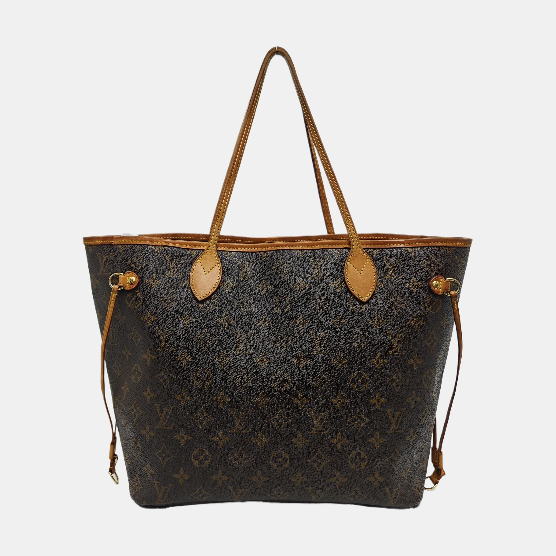 NEVERFULL MM Monogram Coated Canvas Brown