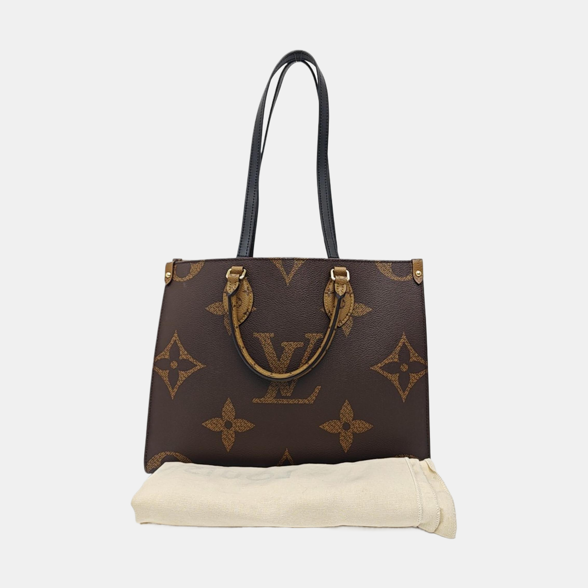 ONTHEGO MM Monogram Coated Canvas Brown