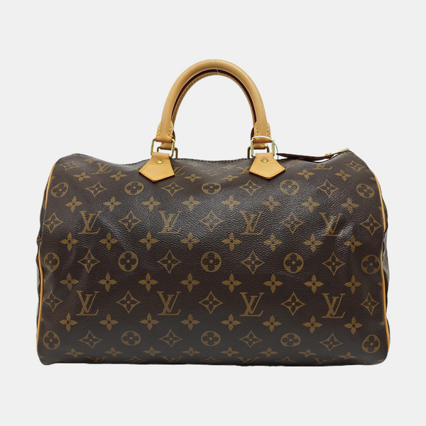 SPEEDY 35 Monogram Coated Canvas Brown
