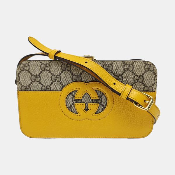 Interlocking G Small Monogram Coated Canvas Yellow