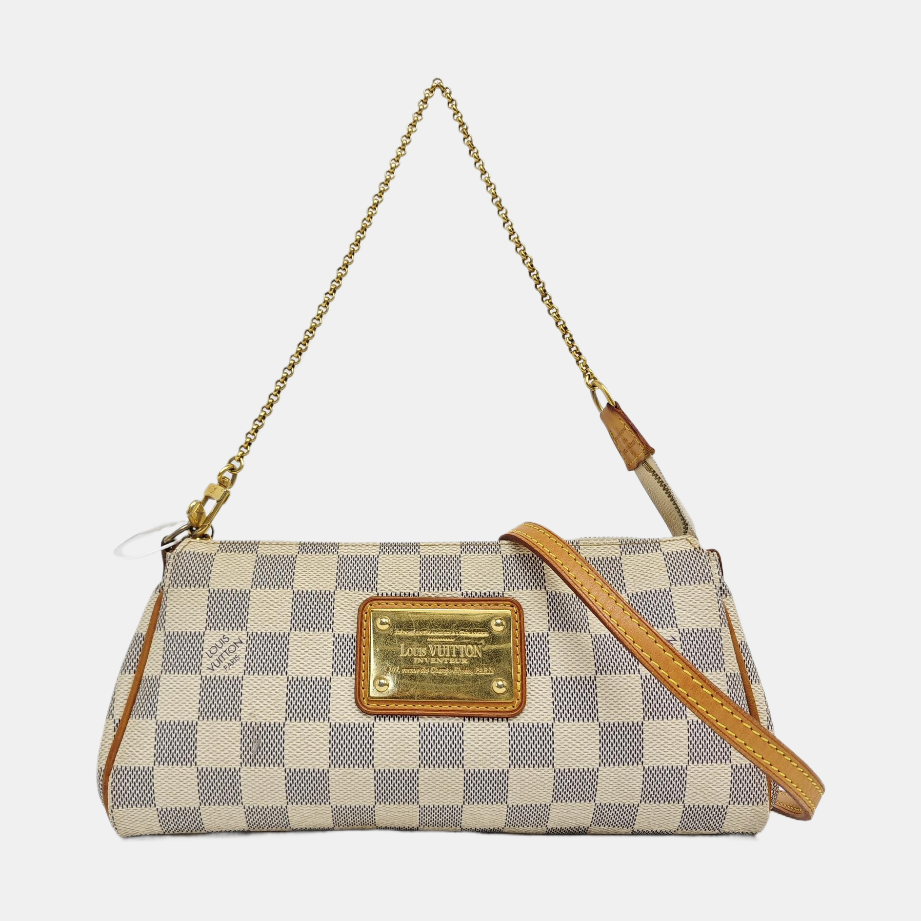 EVA Damier Azur Coated Canvas White