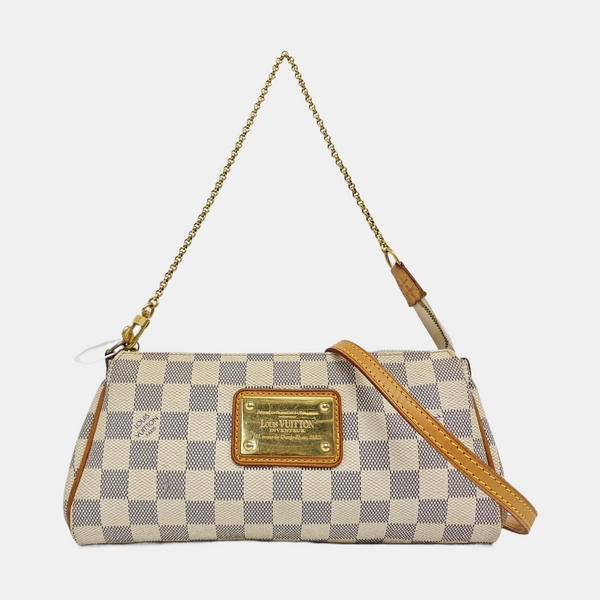EVA Damier Azur Coated Canvas White