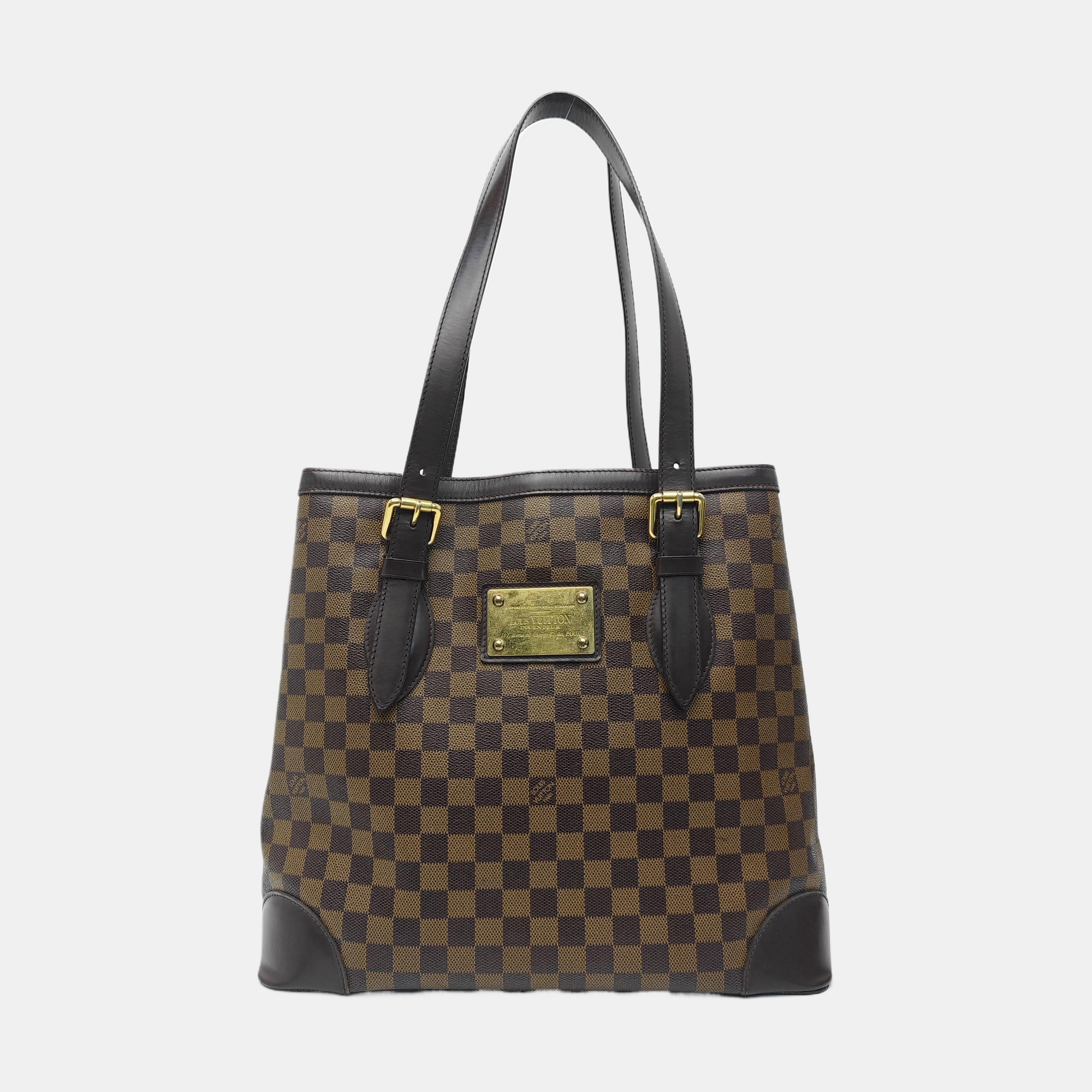 HAMPSTEAD GM Damier Ebene Coated Canvas Brown