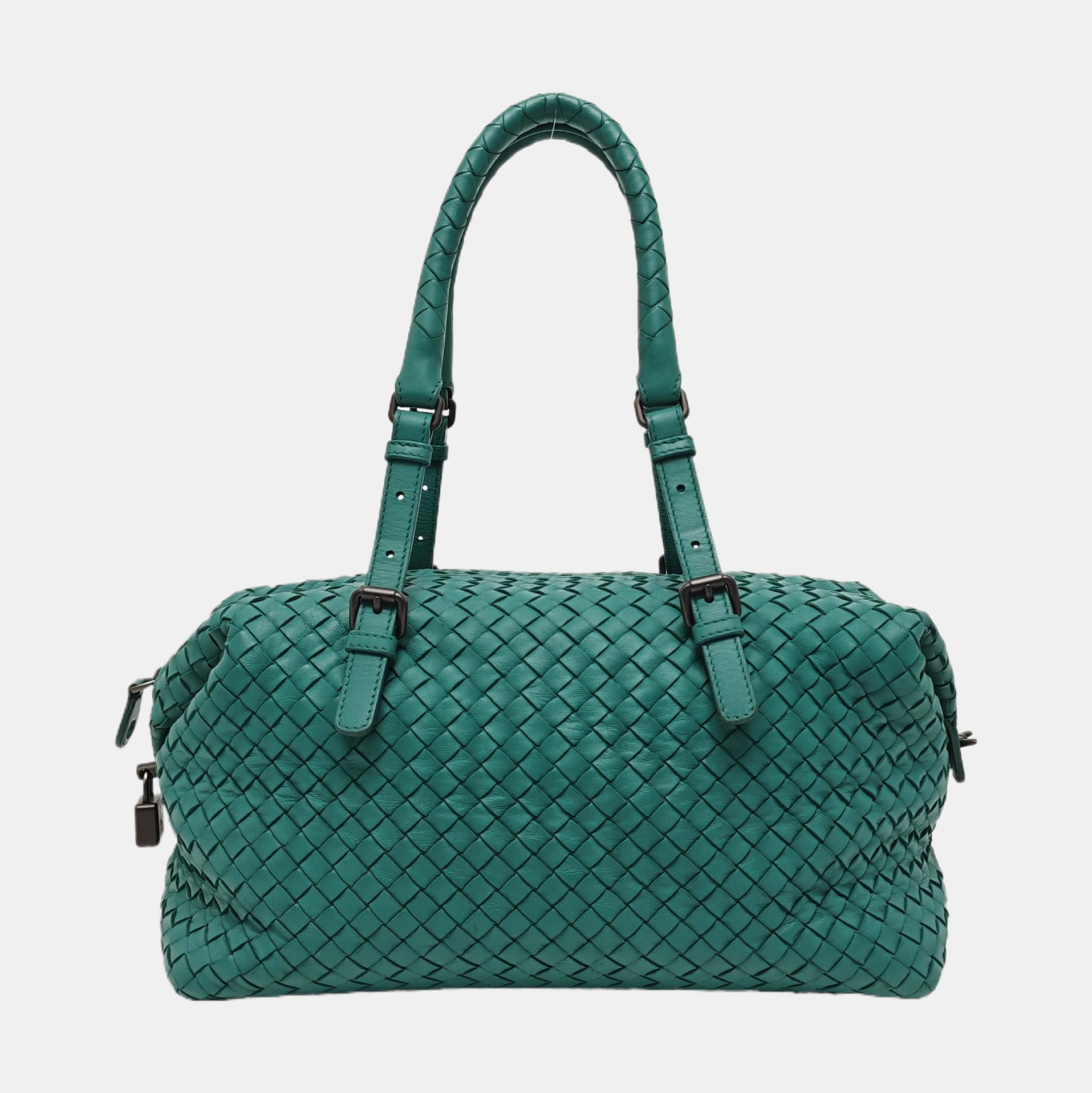 Lambskin Top Handle Bag Green