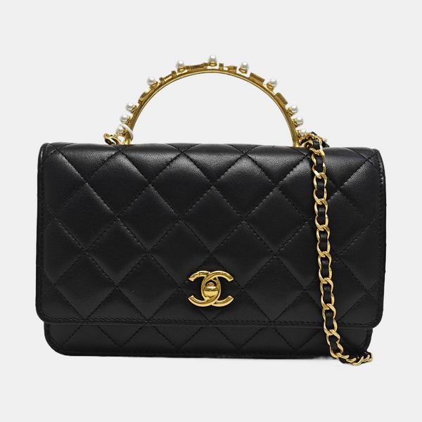 WOC Quilted Lambskin Black