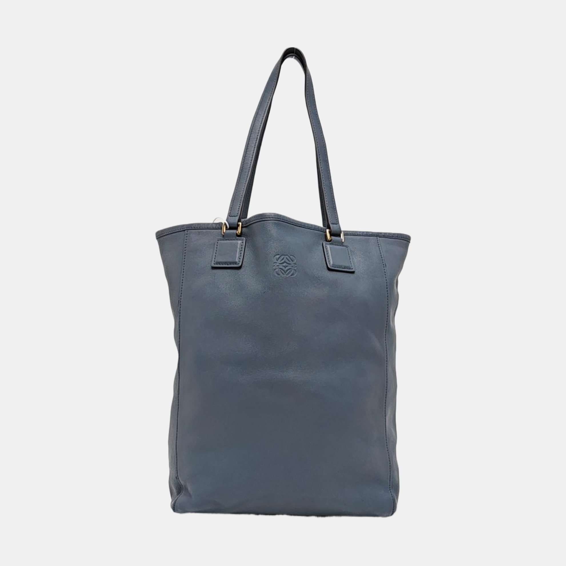 Calfskin Tote Bag Blue