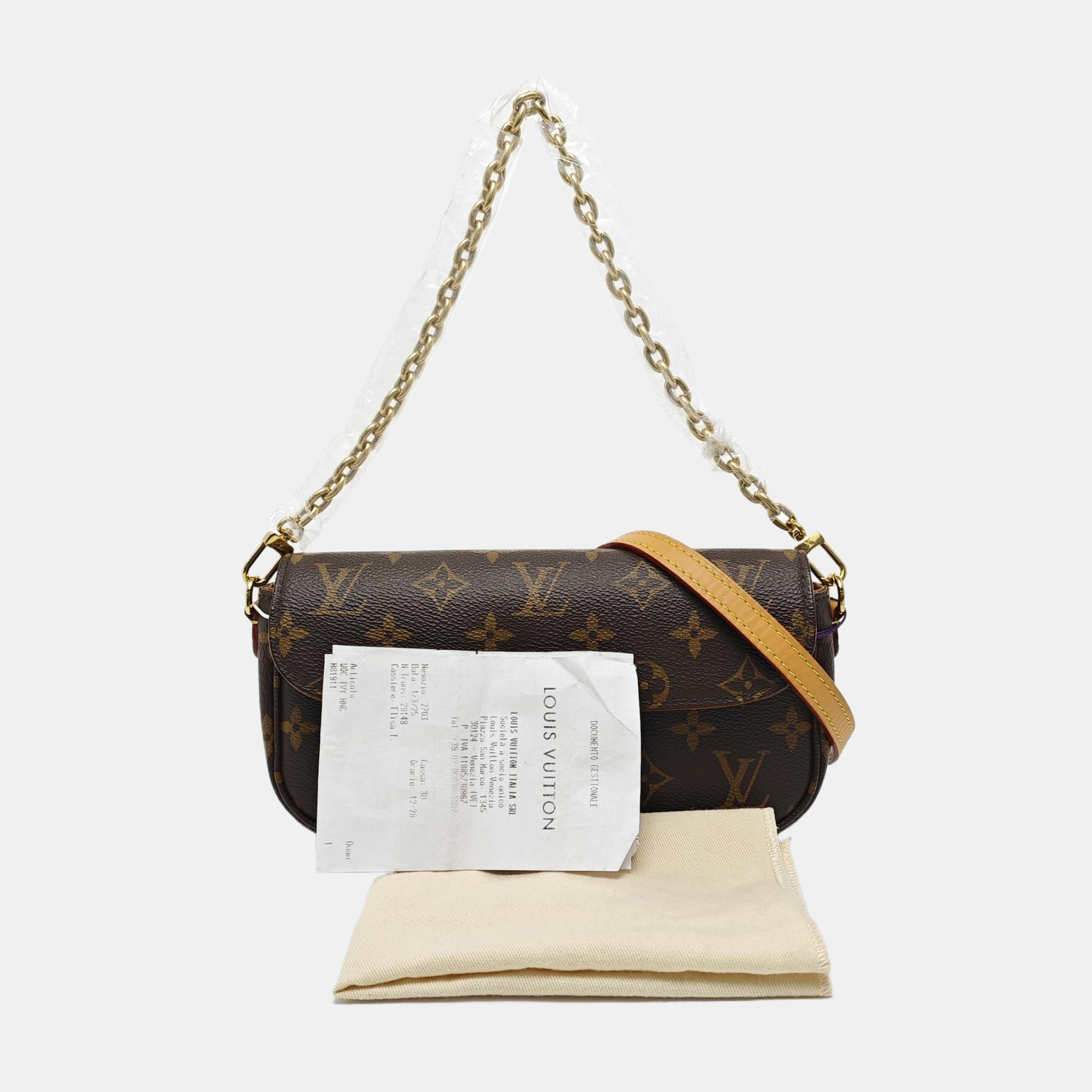 IVY Monogram Coated Canvas Brown