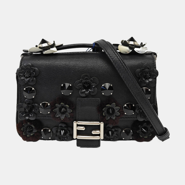 Calfskin Shoulder Bag Black