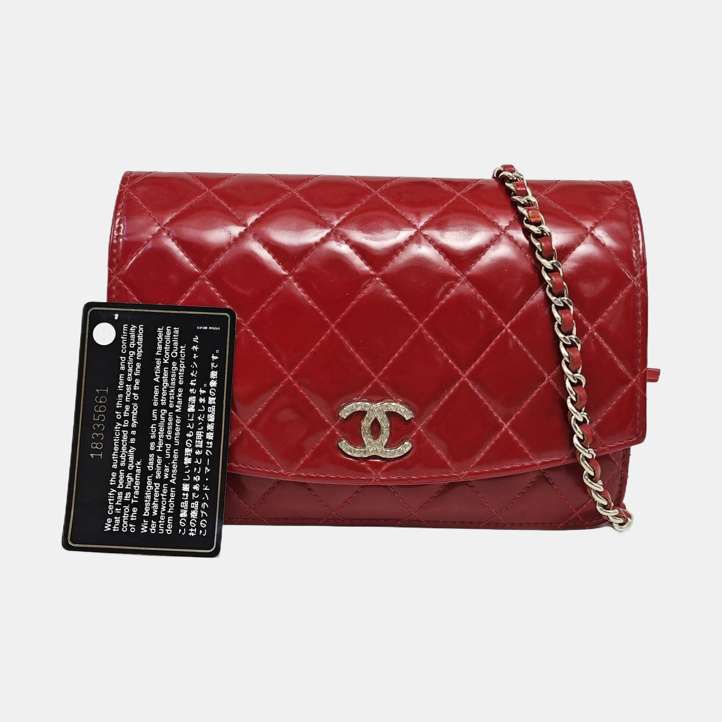 WOC Quilted Patent Leather Red