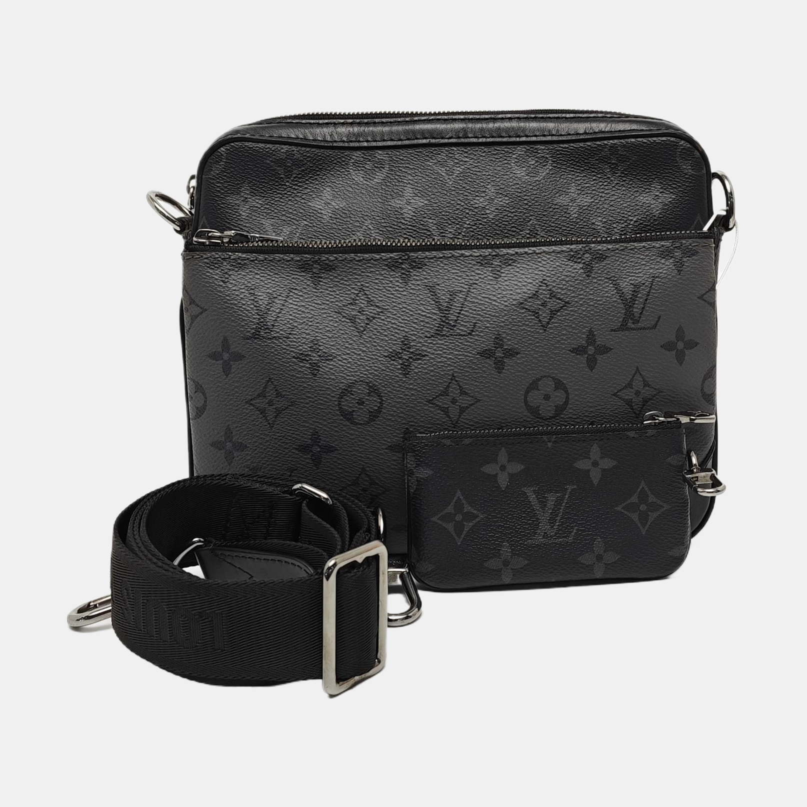 TRIO Monogram Coated Canvas Gray