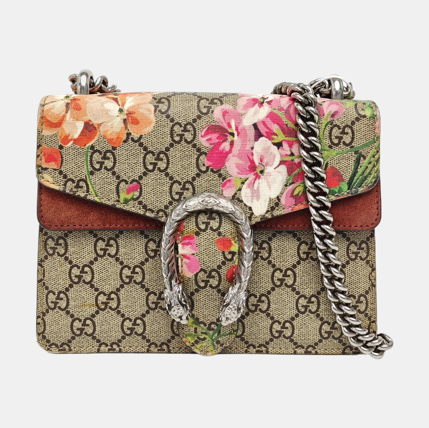 Dionysus Mini Monogram Coated Canvas Beige