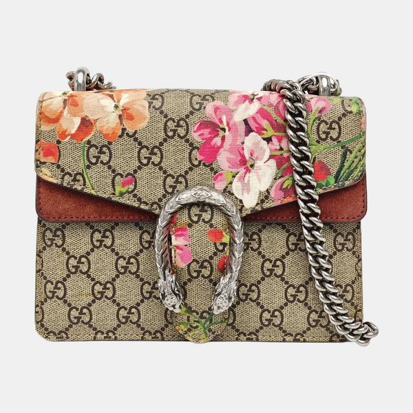 Dionysus Mini Monogram Coated Canvas Beige