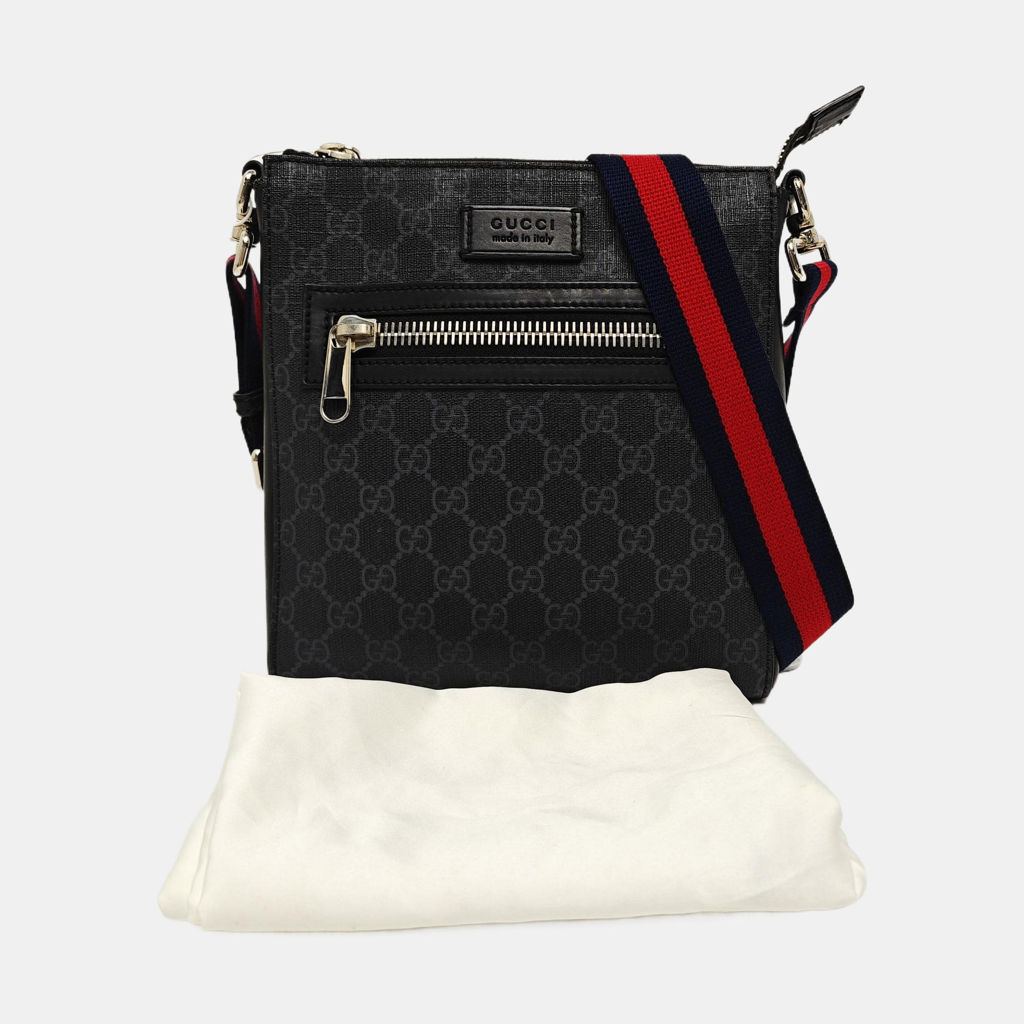 GG Imprime Small Monogram Coated Canvas Black