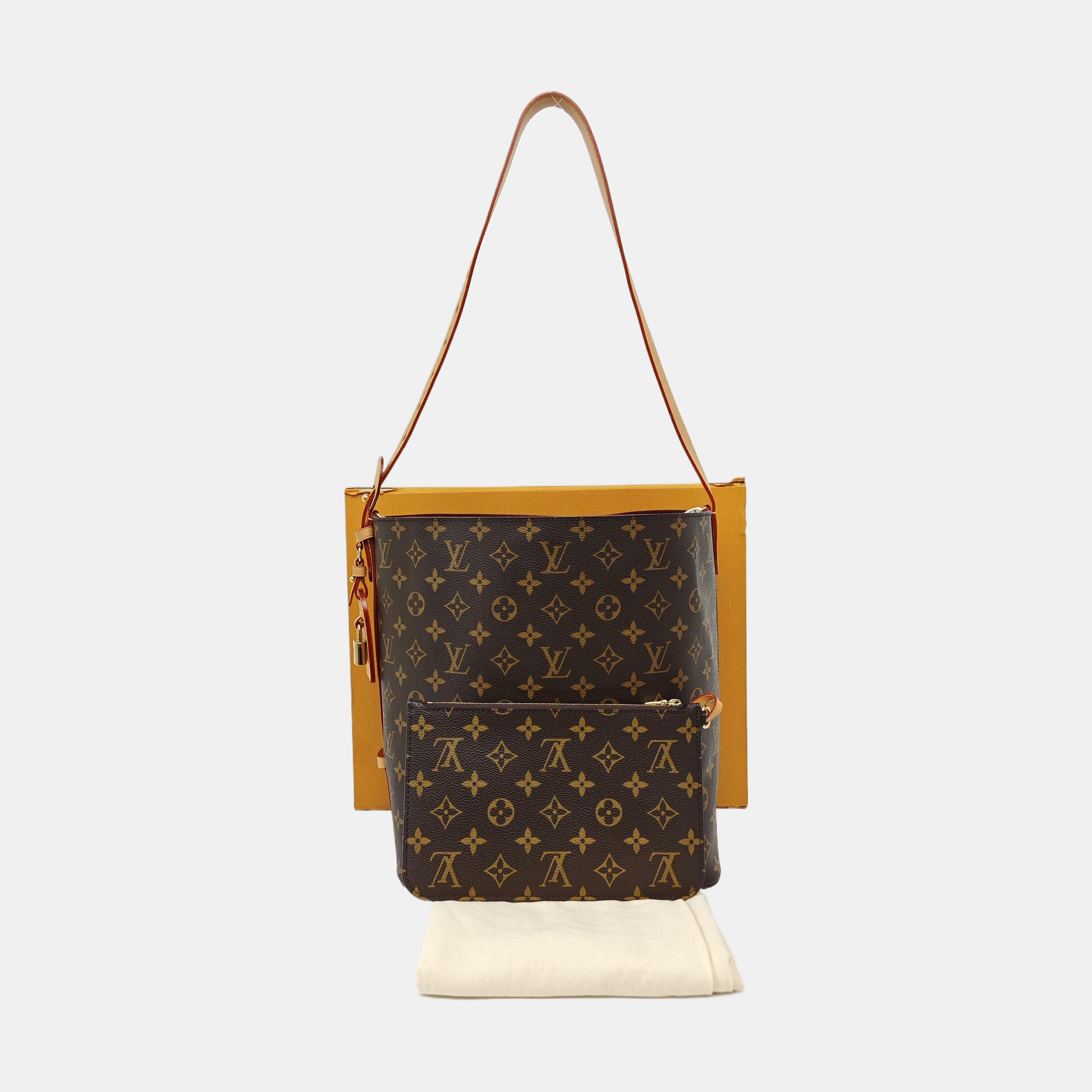 ALL IN GM Monogram Coated Canvas Brown