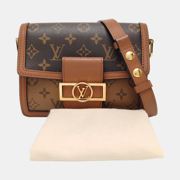 DAUPHINE Mini Monogram Coated Canvas Brown