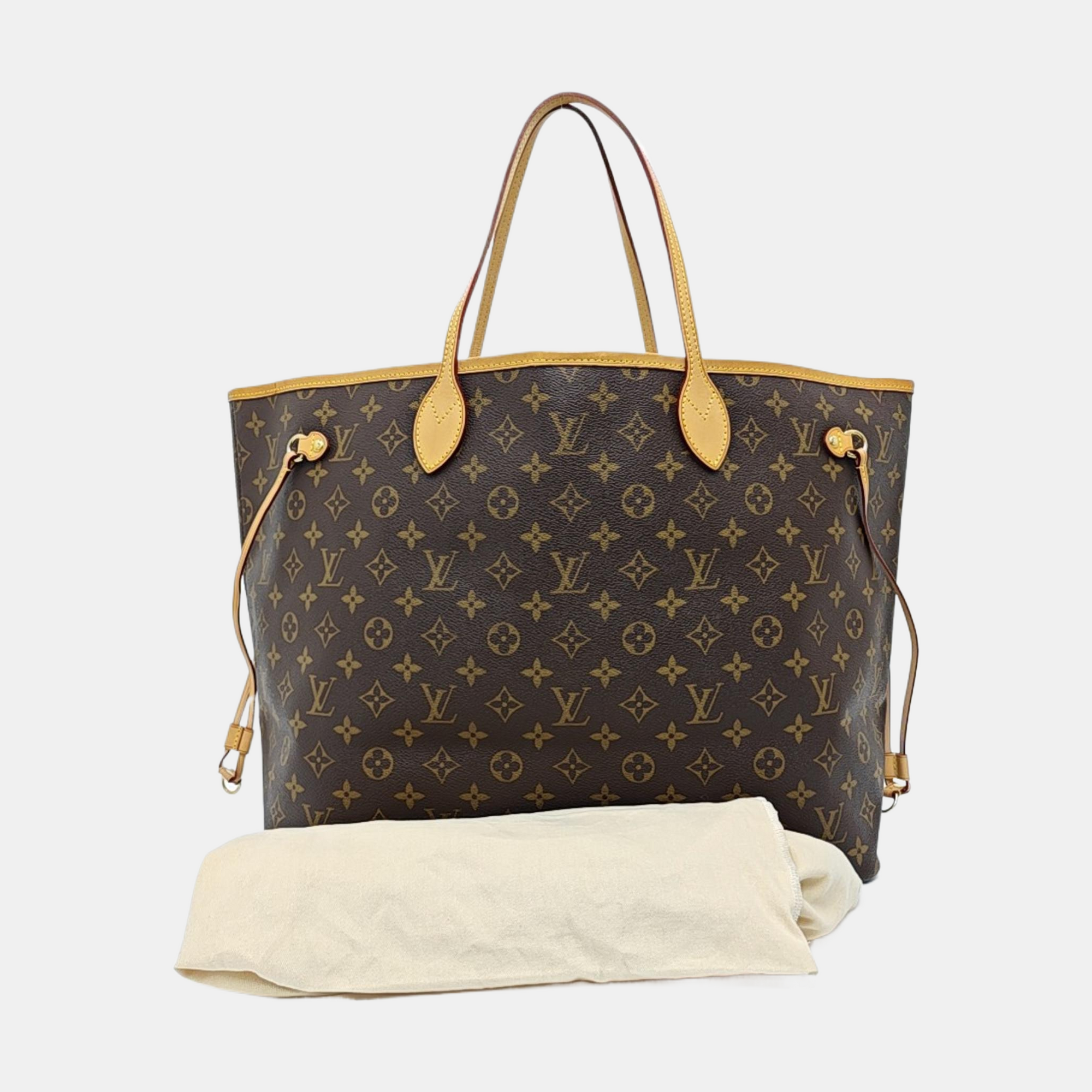 NEVERFULL GM Monogram Coated Canvas Brown