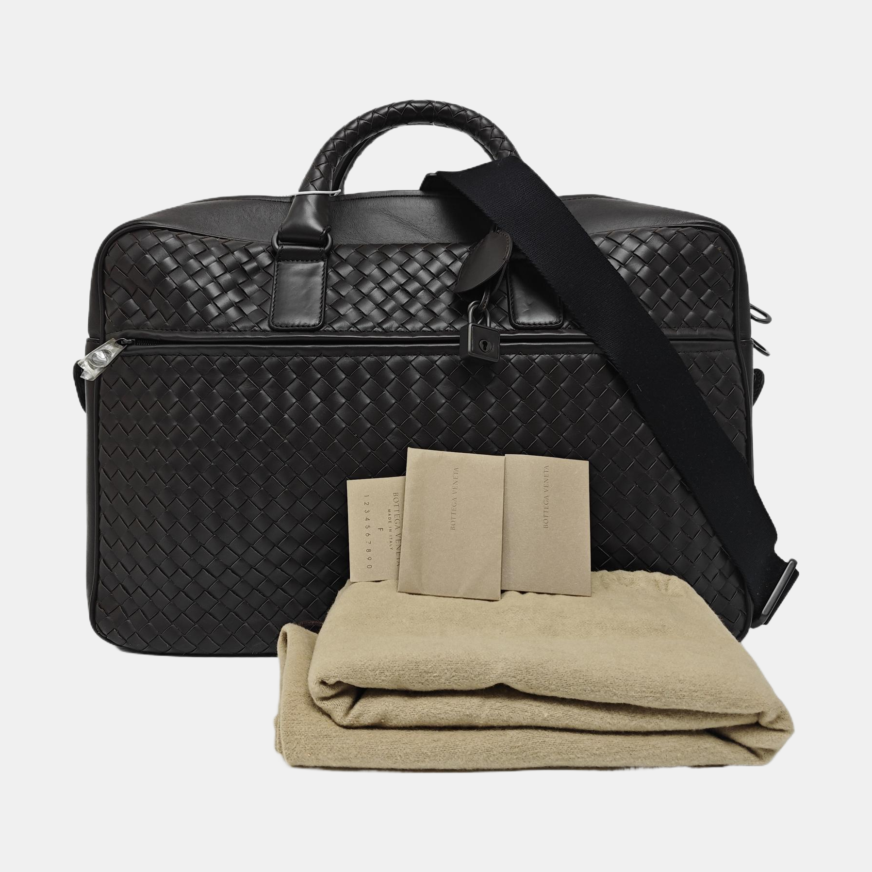 Calfskin Shoulder Bag Brown