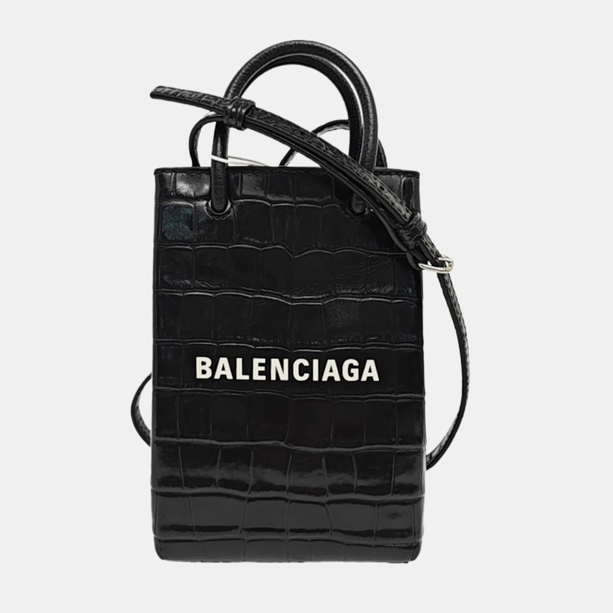 Shopping Bag Calfskin Black