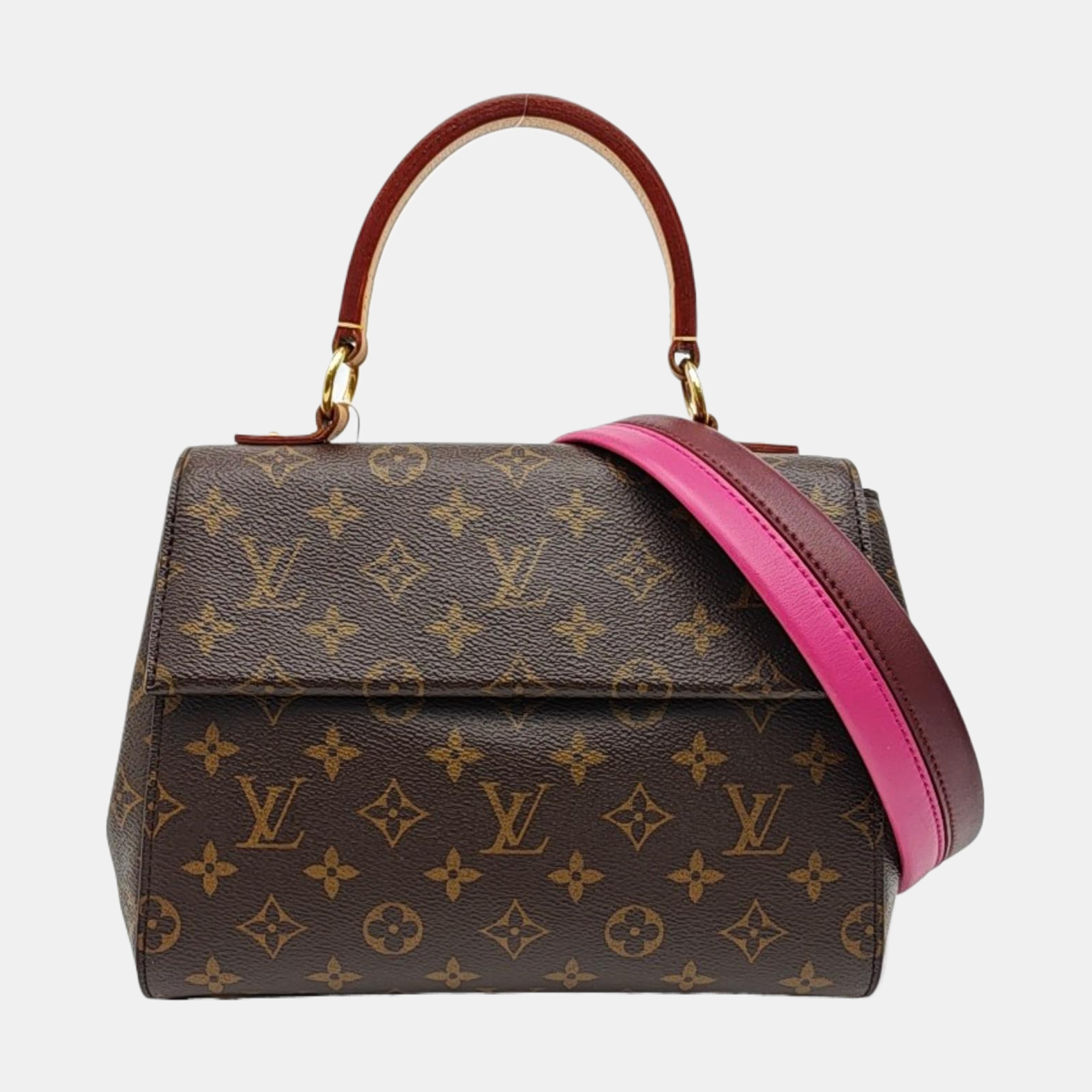 CLUNY PM Monogram Coated Canvas Brown