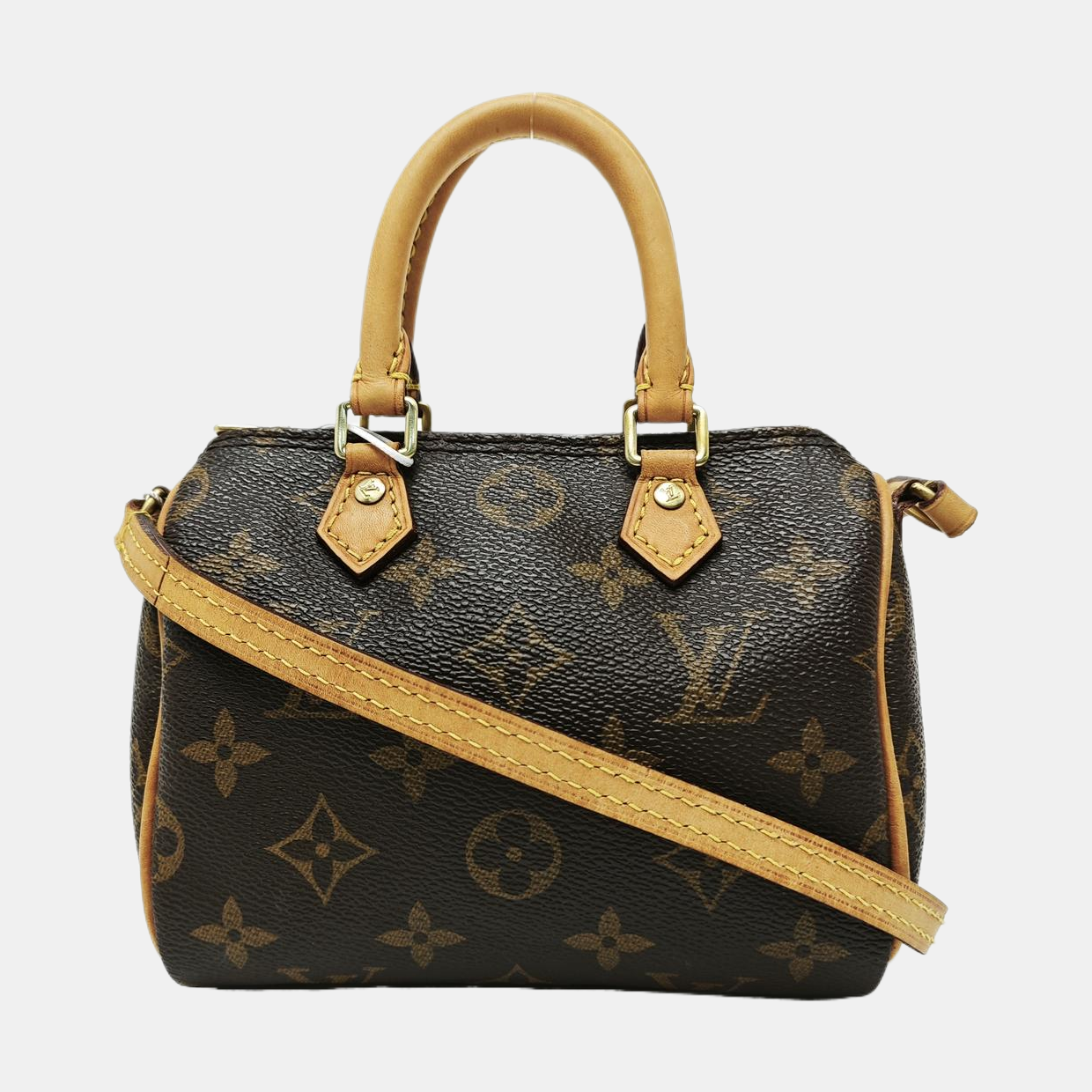 SPEEDY Nano Monogram Coated Canvas Brown