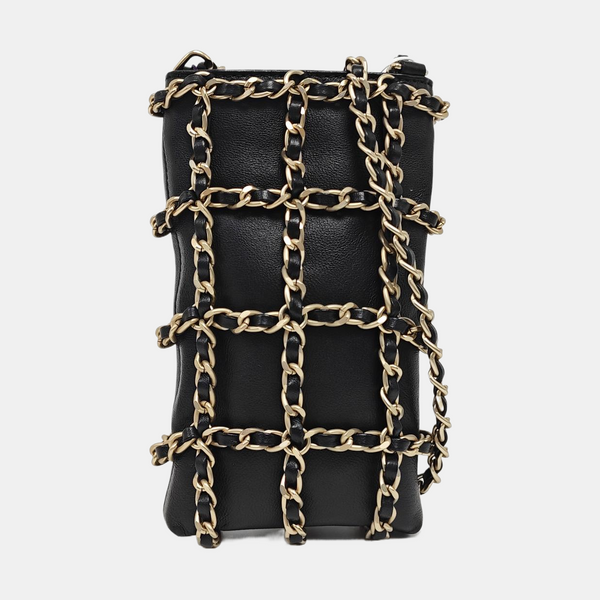 Lambskin Crossbody Bag Black