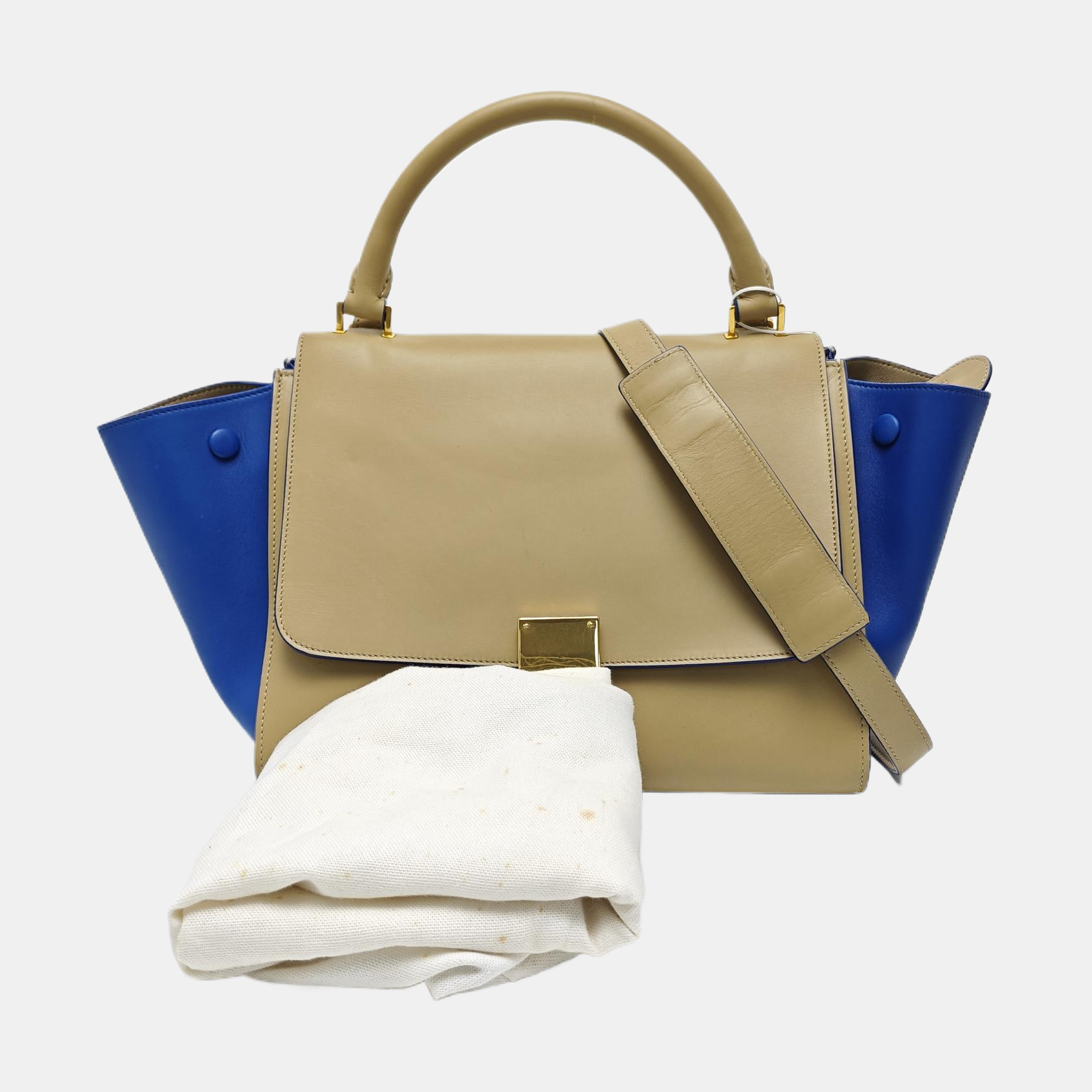 TRAPEZE Small Calfskin Beige