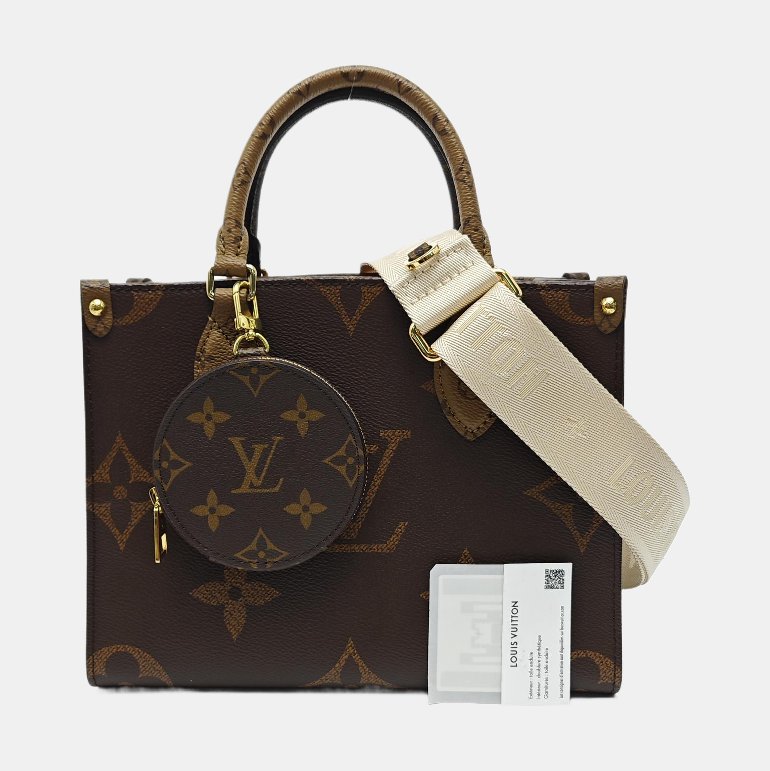 ONTHEGO PM Monogram Coated Canvas Brown
