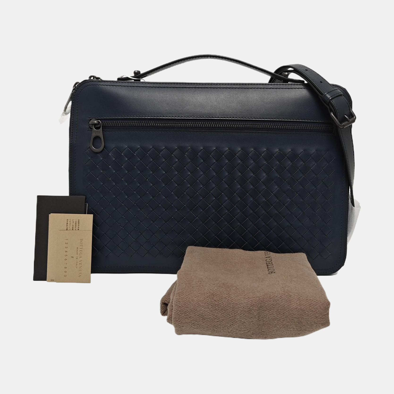 Calfskin Shoulder Bag Blue