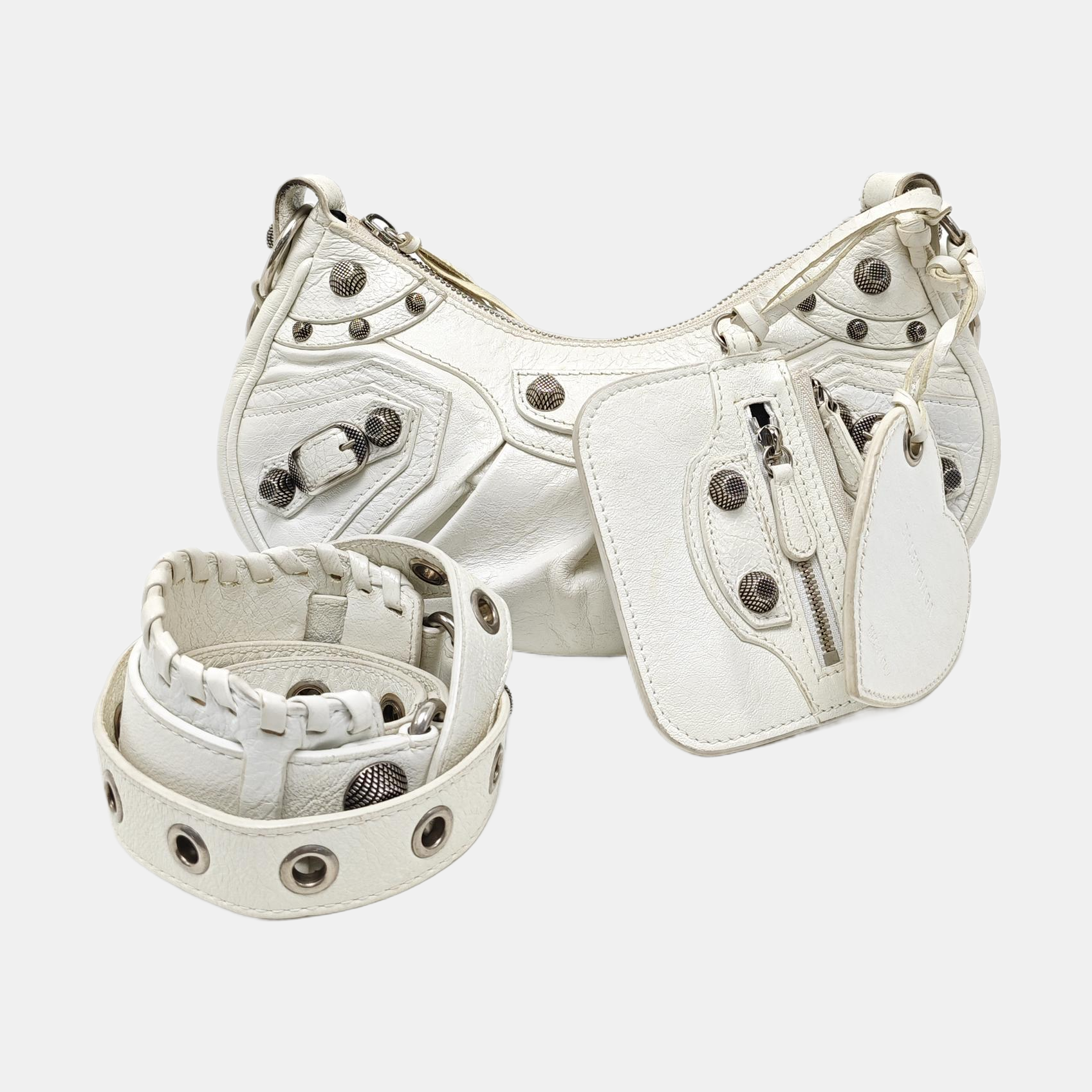 Le Cagole Small Lambskin White