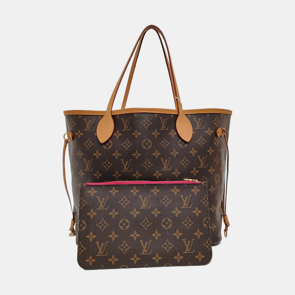 NEVERFULL MM Monogram Coated Canvas Brown
