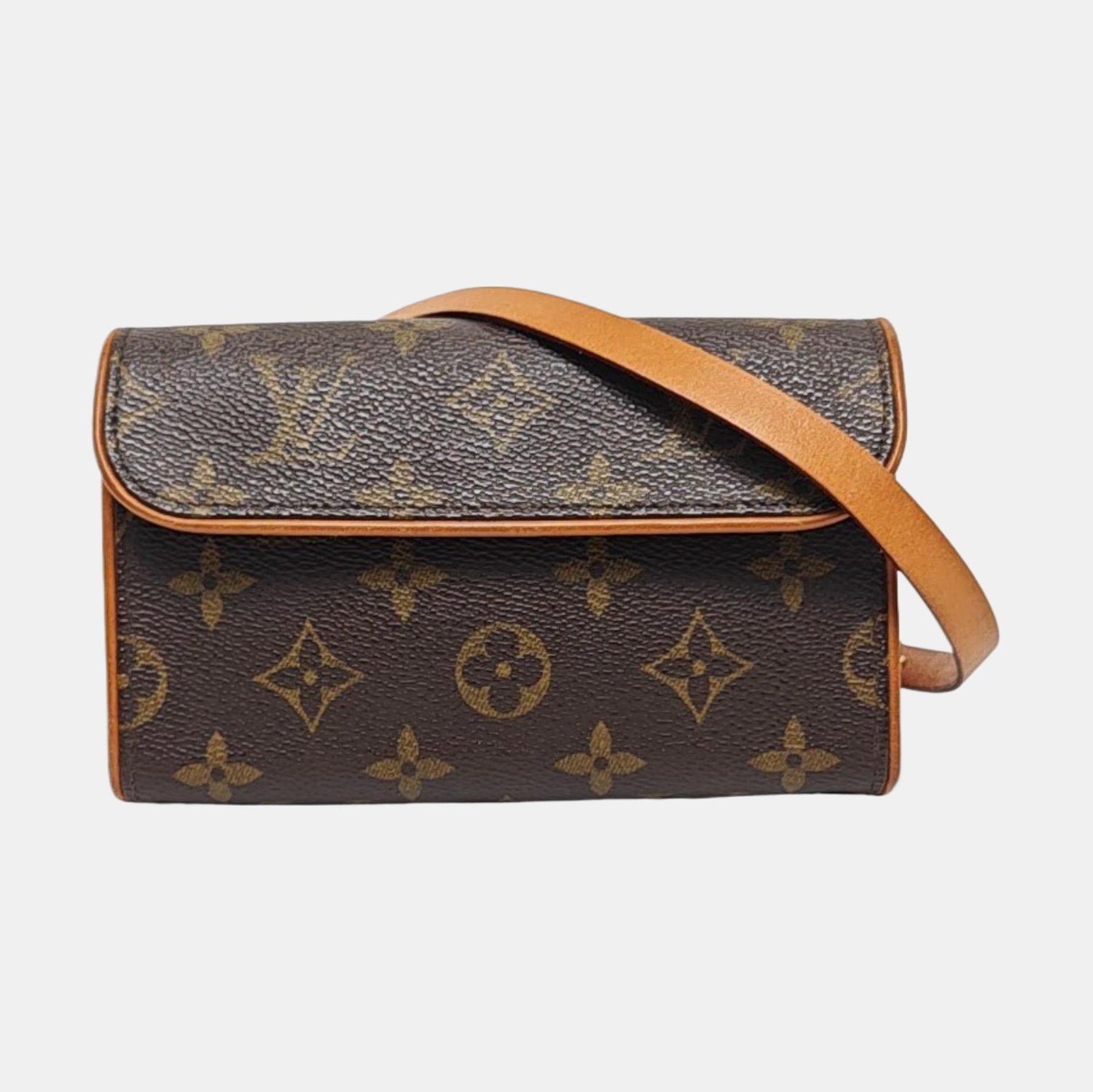 FLORENTINE Monogram Coated Canvas Brown