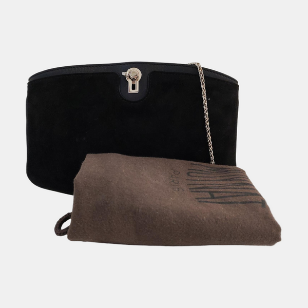 Suede Crossbody Bag Black