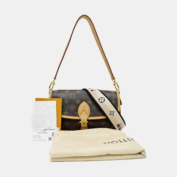 DIANE Monogram Coated Canvas Brown