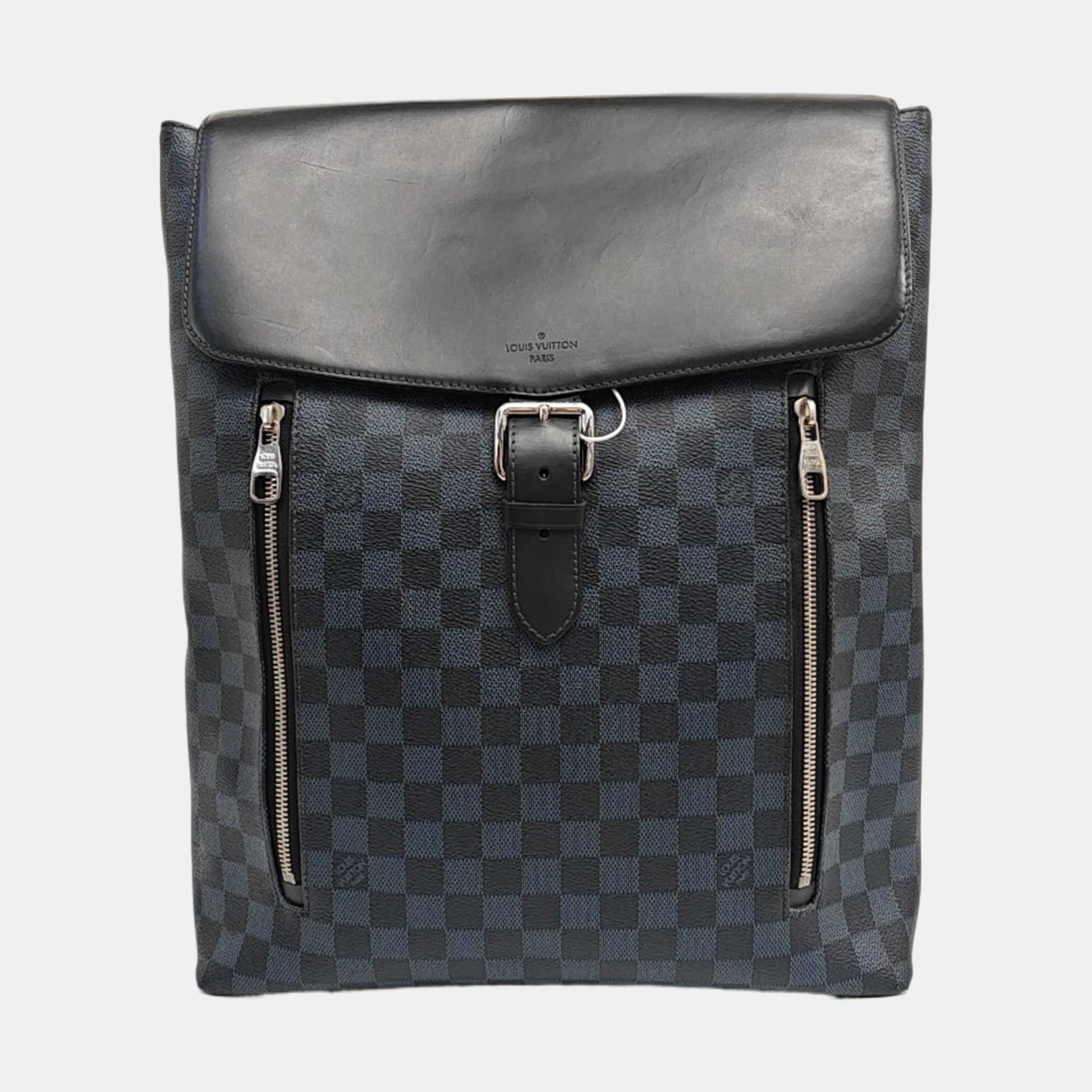 Damier Coated Canvas Backpack Blue