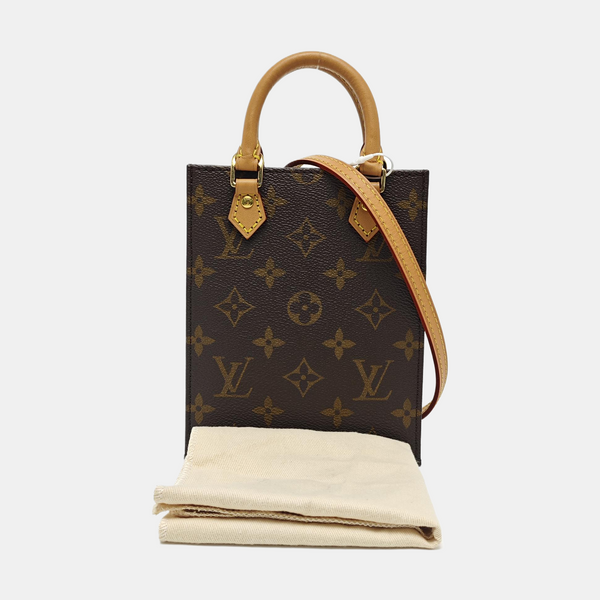 SAC PLAT Mini Monogram Coated Canvas Brown
